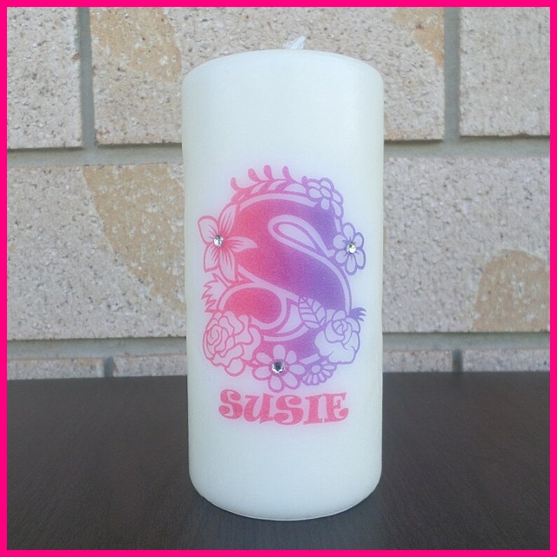 Decorative Name Candles Etsy