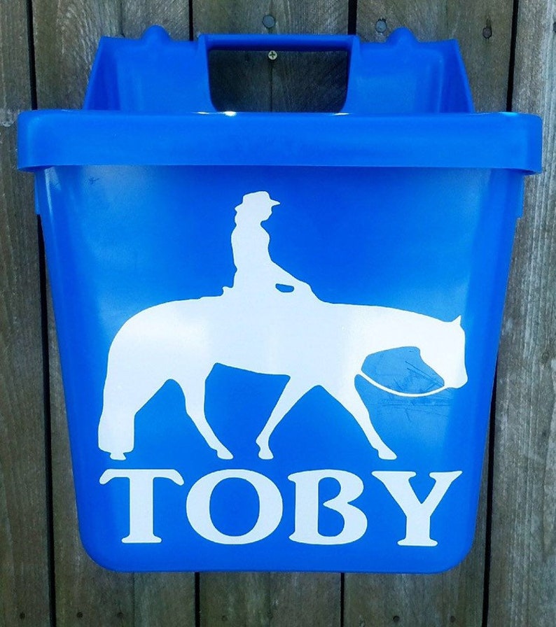 Personalized Animal Fence Feeders Hook On Buckets Etsy