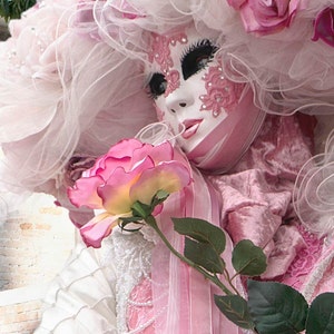 Pinky Pearl Doll - Incognito - Venice Carnival Fantasy Dream - Venetian Masquerade Mardi Gras Artwork - Fine Art Print Wall Decor