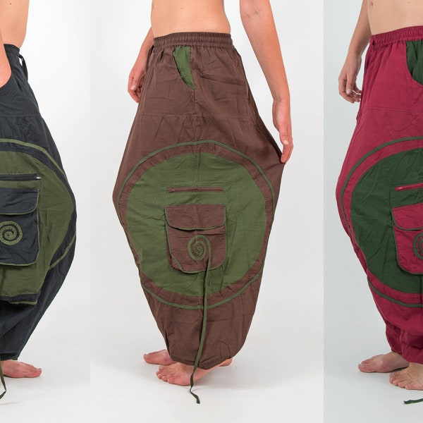 Harem pants, mens festival trousers, baggy hippy pants, yoga pants unisex, afghan trousers hippie pants, dance pants, comfortable cotton MC2