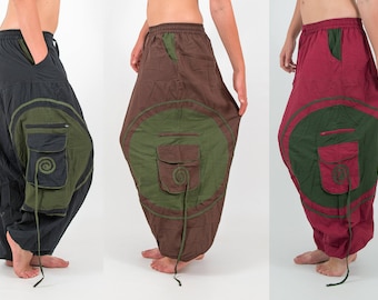 Harem pants, mens festival trousers, baggy hippy pants, yoga pants unisex, afghan trousers hippie pants, dance pants, comfortable cotton MC2
