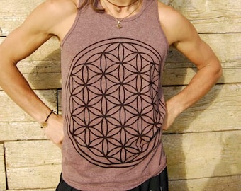 Flower of Life Tank Top: Sacred Geometry Yoga Shirt