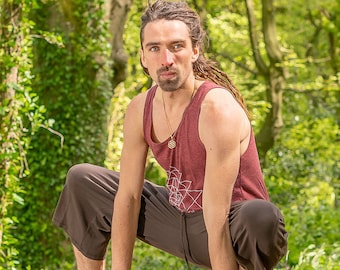 Sri Yantra Yoga Tank Top: Sacred Geometry, Hippie Festival Singlet