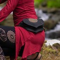 Fanny pack Utility belt festival pocket belt hip bag vegan cotton canvas flower life sacred geometry double pocket waist money bag UB14F product logo