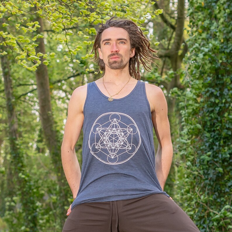 Metatrons Cube Shirt for Men Sacred Geometry Tank Top Etsy