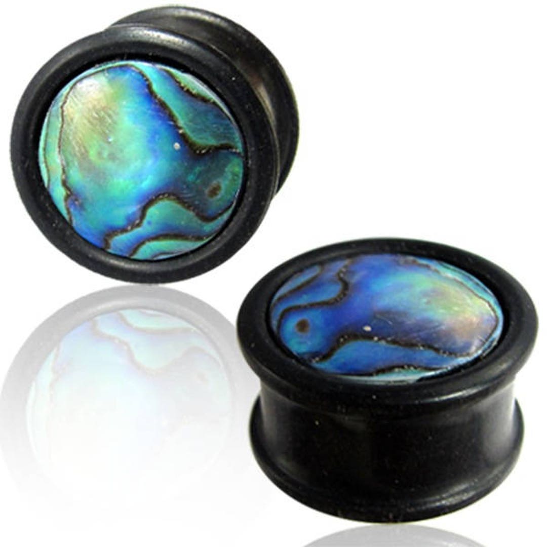 Abalone Ear Tunnels Wooden Ear Stretchers Wood Plug Etsy