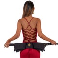 Festival Bum Bag, Pixie Pocket Belt, Flower of Life cotton hip bag, Burning Man Utility Belt, Steampunk hippy waist pouch vegan leather UB17 product logo