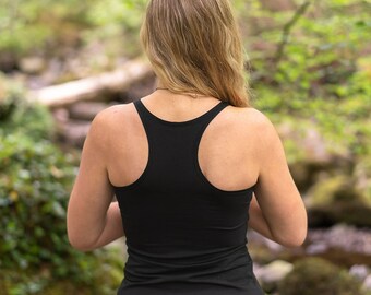 Sustainable Fashion, Natural Wear, Sleeveless Tank, Comfy Yoga Top, Movement Clothing, EcoFriendly Cotton, Earthy Organic, Conscious Fashion