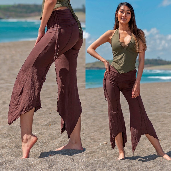 Pantalon pointu lutin, pantalon de cirque de pirate, leggings de festival, vêtements psytrance, style tribal bohème, éthique, danse, arts fluides, cerceau