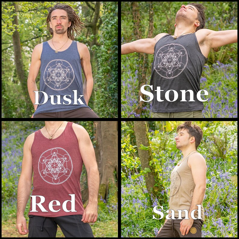 Metatrons Cube Shirt for Men Sacred Geometry Tank Top Etsy