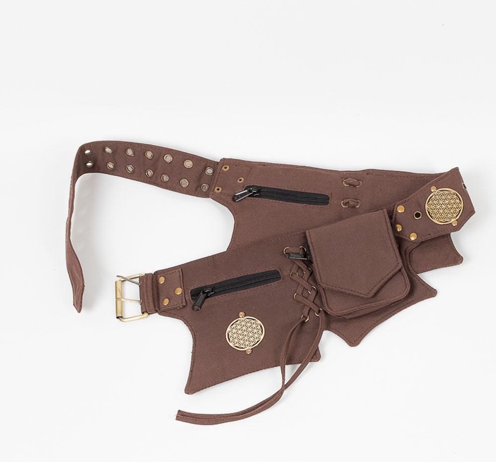 Festival Bauchtasche Veganer Canvas Gürtel Mit Heiliger Geometrie
