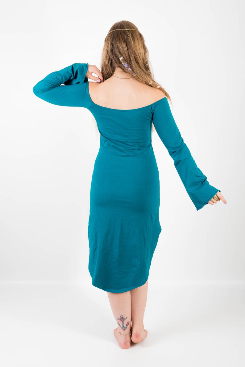 chakra sequin long sleeve gown