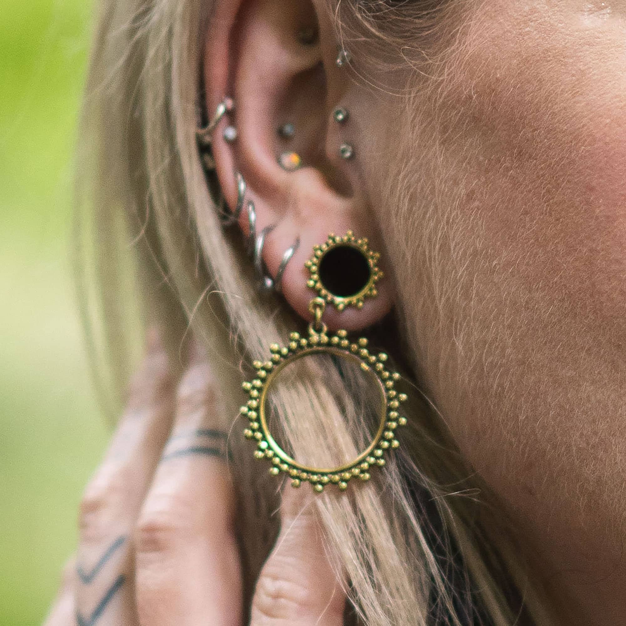 Tunnel stretcher earrings discount