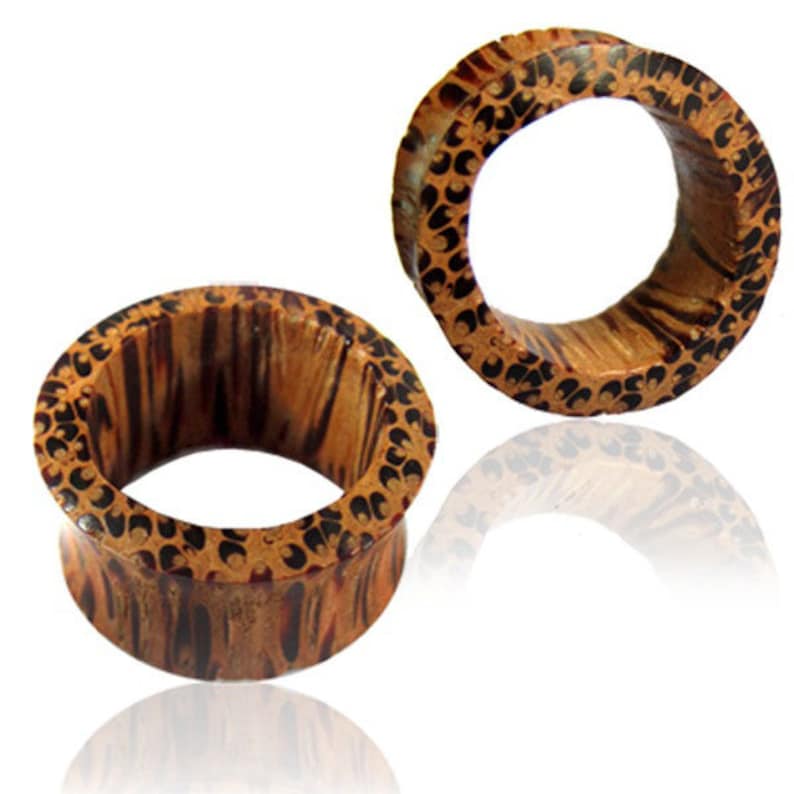 Coconut Wood Ear Plug Tunnels Gauge Earrings Hollow 6g 4g 2g Etsy