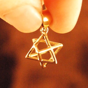 3D Merkaba Star Tetraëder Messing hanger ketting bedel amulet heilige geometrie meditatie BP09