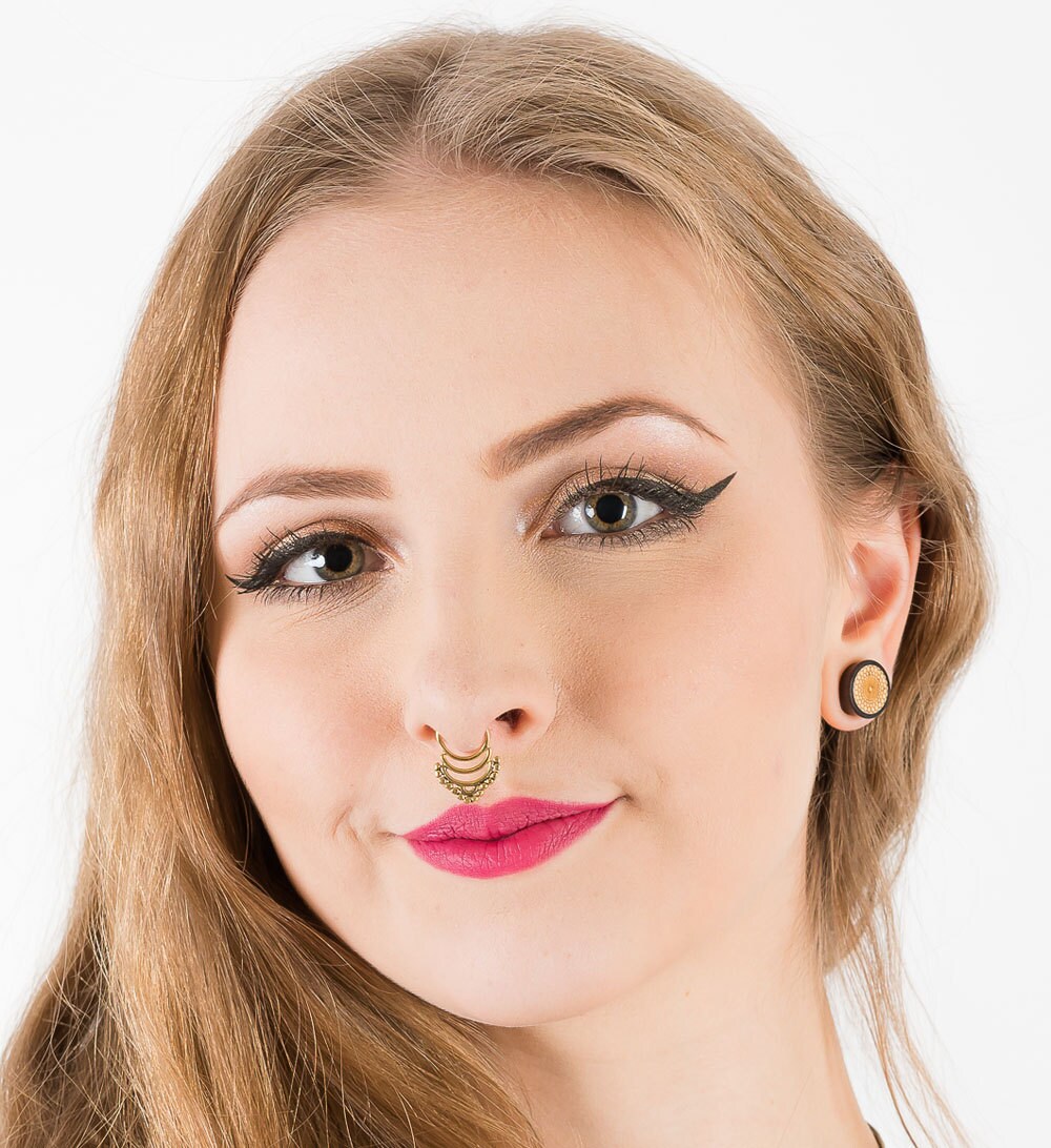 Wooden Ear Tunnels Plugs Stretcher Gauge Earrings Mandala Etsy Canada