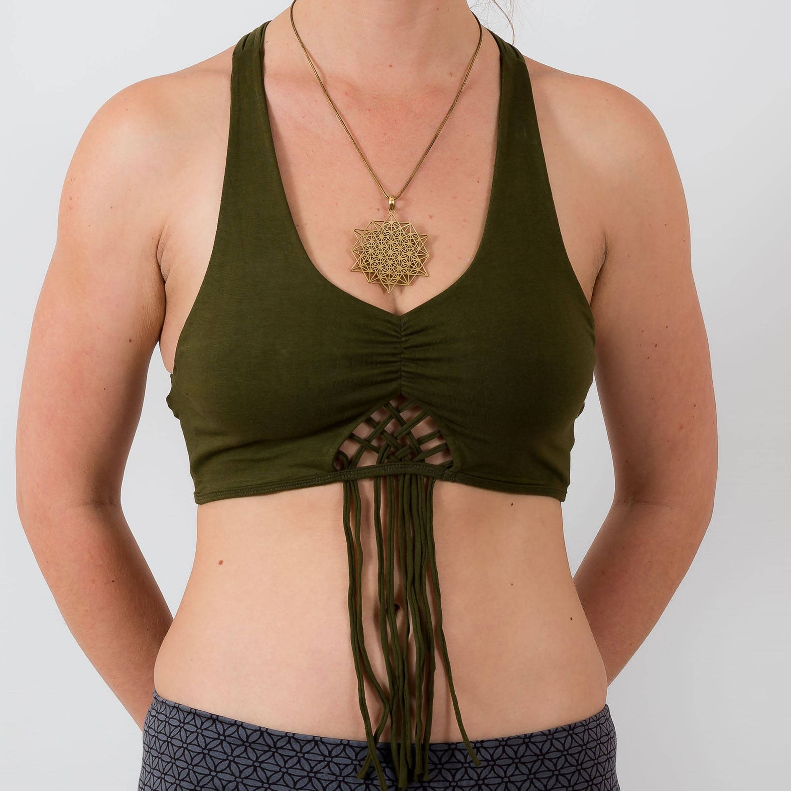 Hippie Peace Print Sports Bra