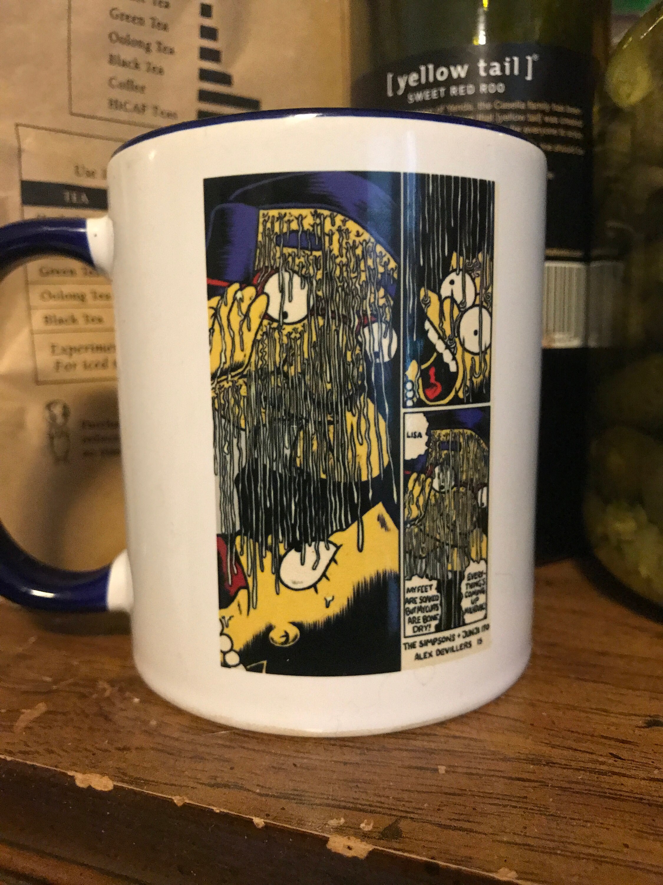 Grease Junji Ito Simpsons mashup original art ceramic coffee Etsy