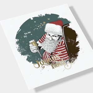Carte de vœux Noël Humour postcard 12x12cm