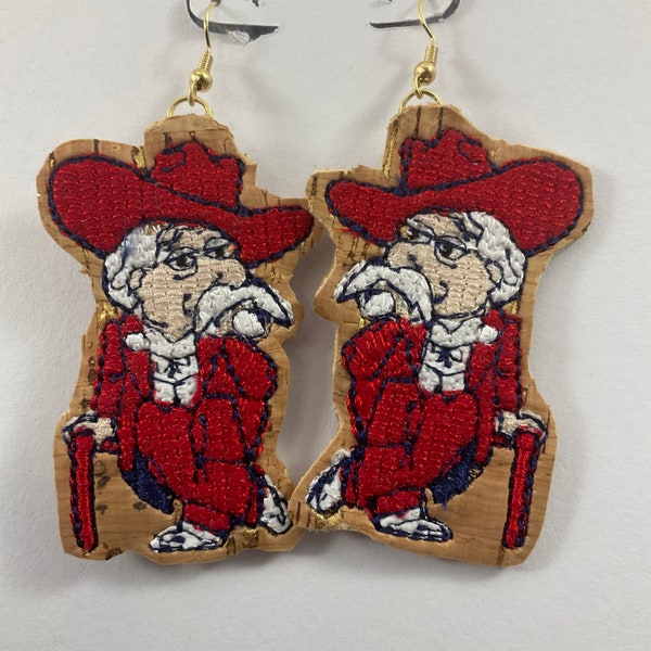 University of Mississippi -Ole Miss Game Day Earrings--Vintage Colonel Reb