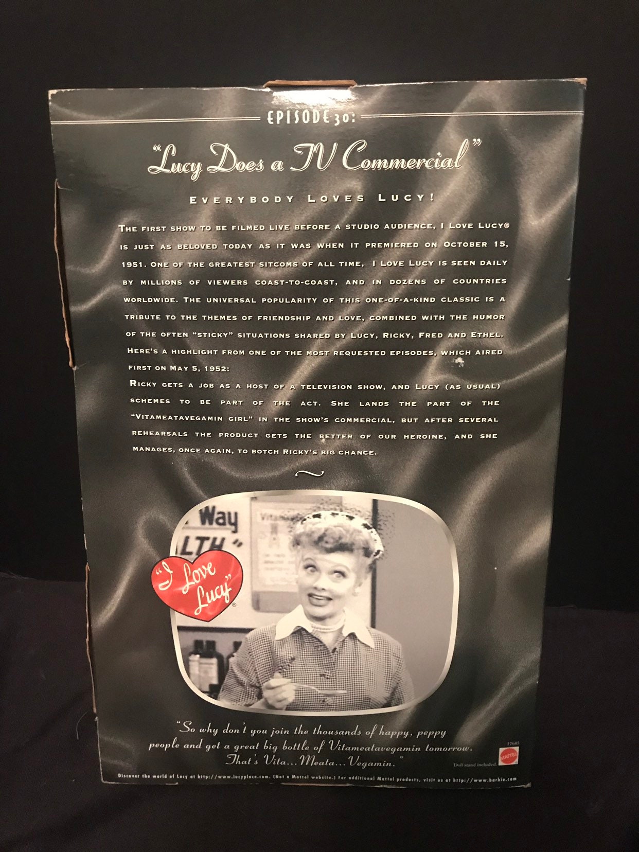 lucy does a tv commercial doll