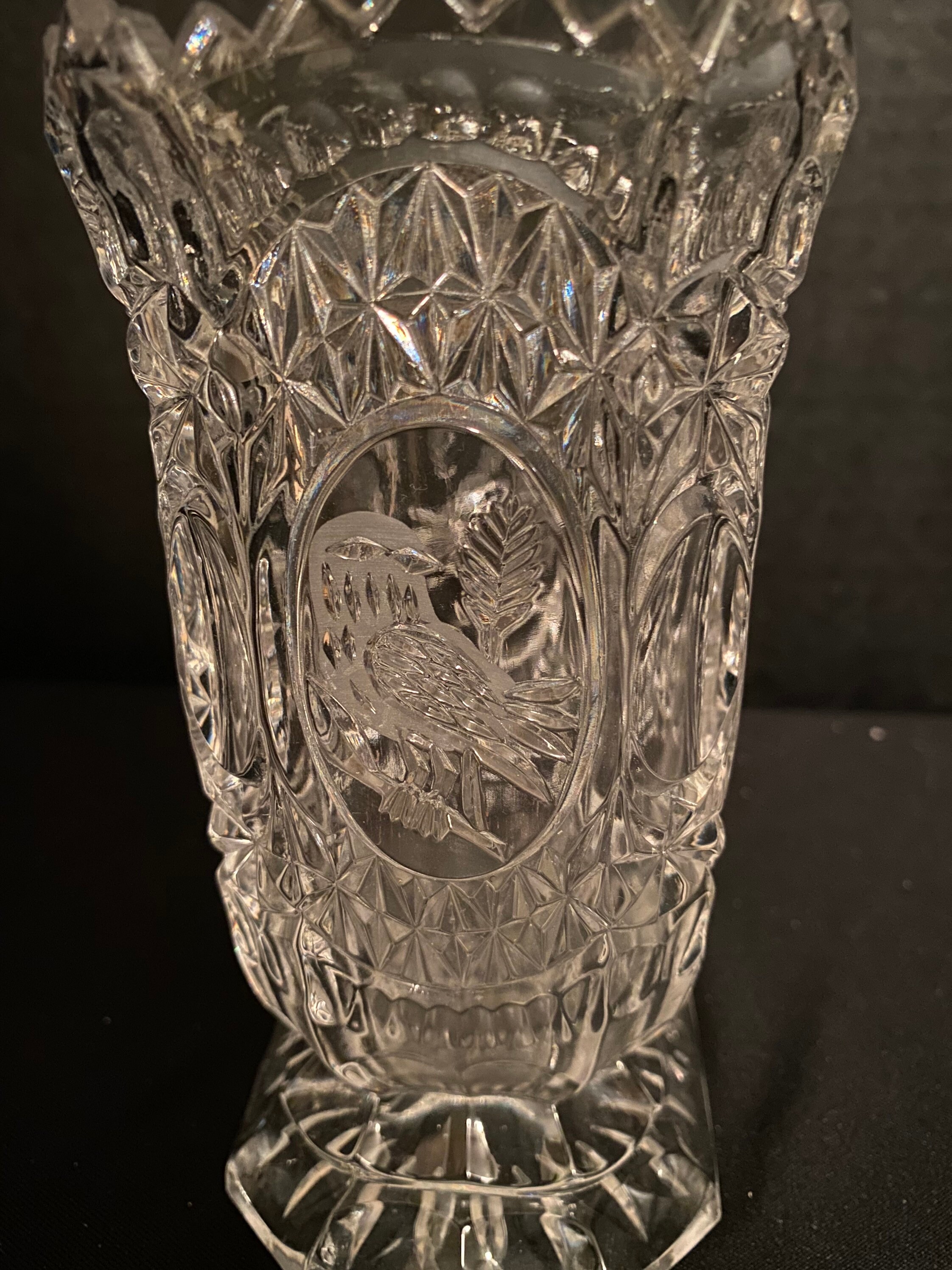 Vintage Lead Crystal Vase by Hofbauer - Etsy