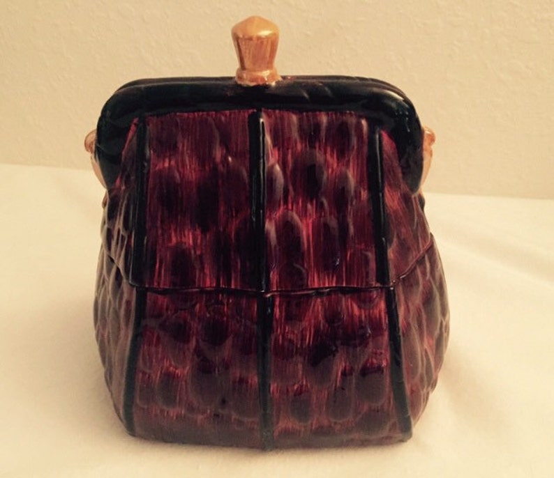 Vintage Purse Shaped Cookie Jar Etsy