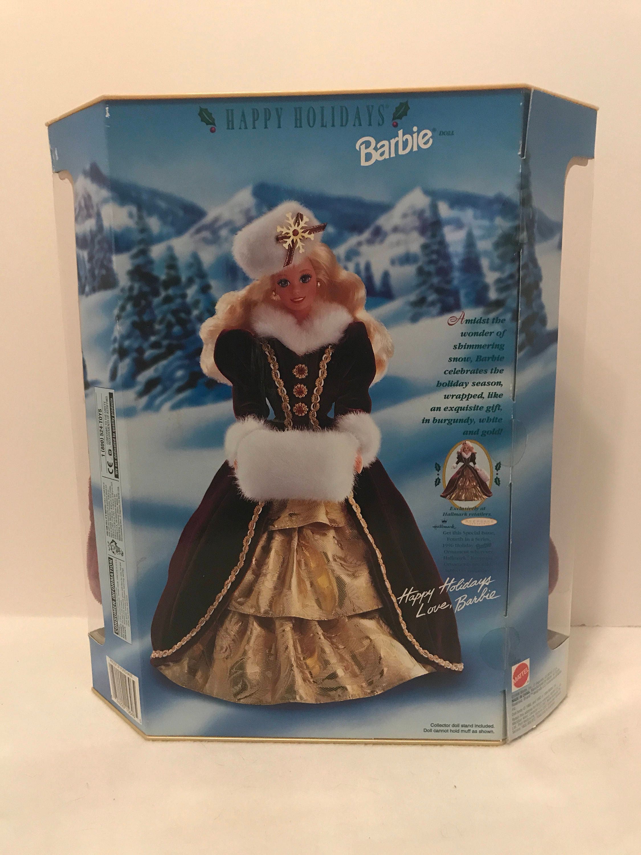 1996 Happy Holidays Barbie Doll - Etsy