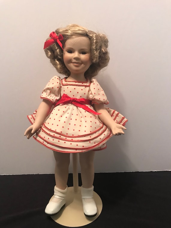 Shirley Temple Porcelain Doll Stand Up 