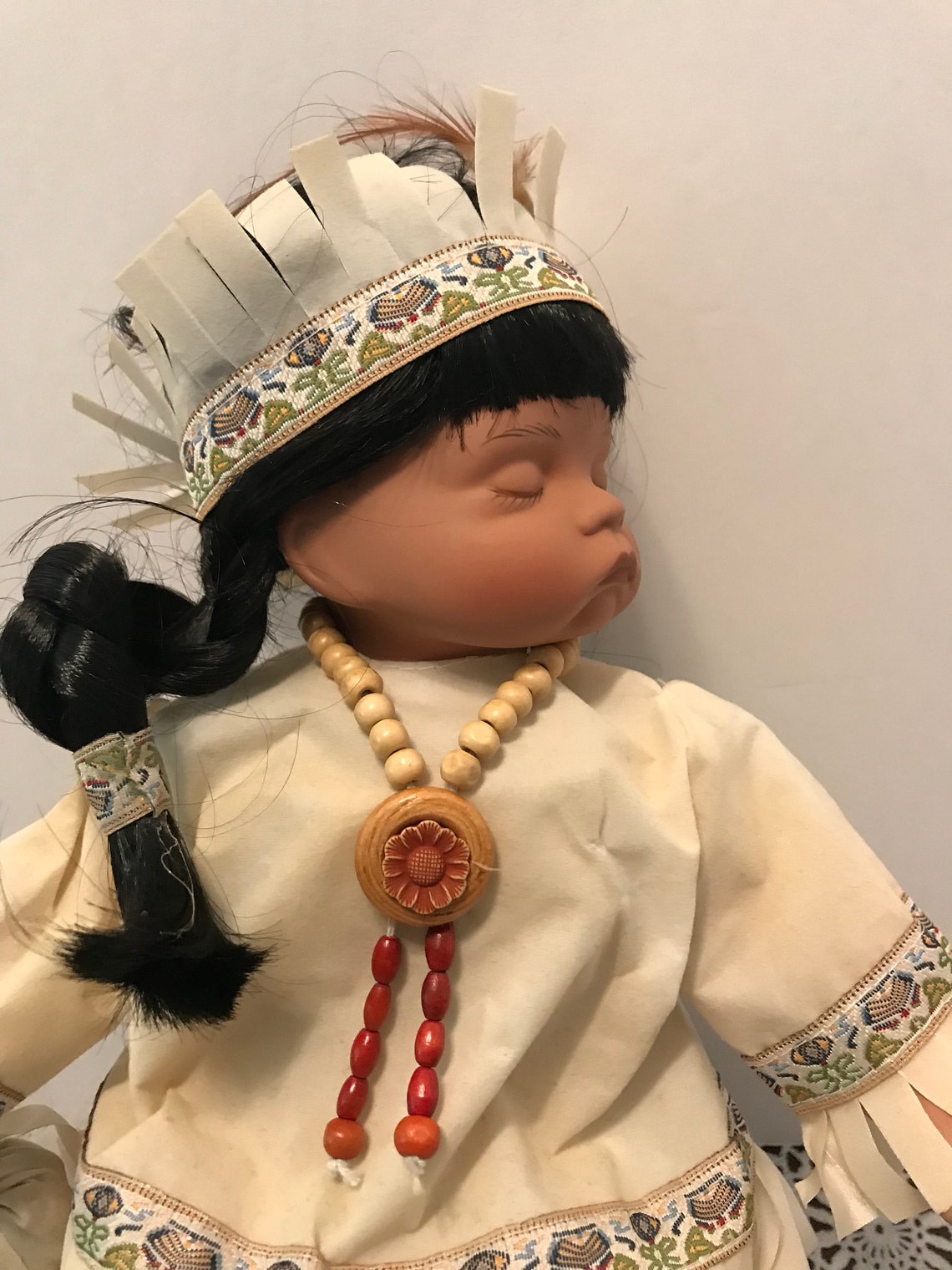 Cathay Collection Native American Porcelain Baby Doll Etsy