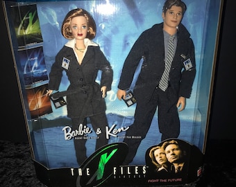 Mattel X-files Barbie Ken Doll Set NRFB 1998 Muldor Skully - Etsy