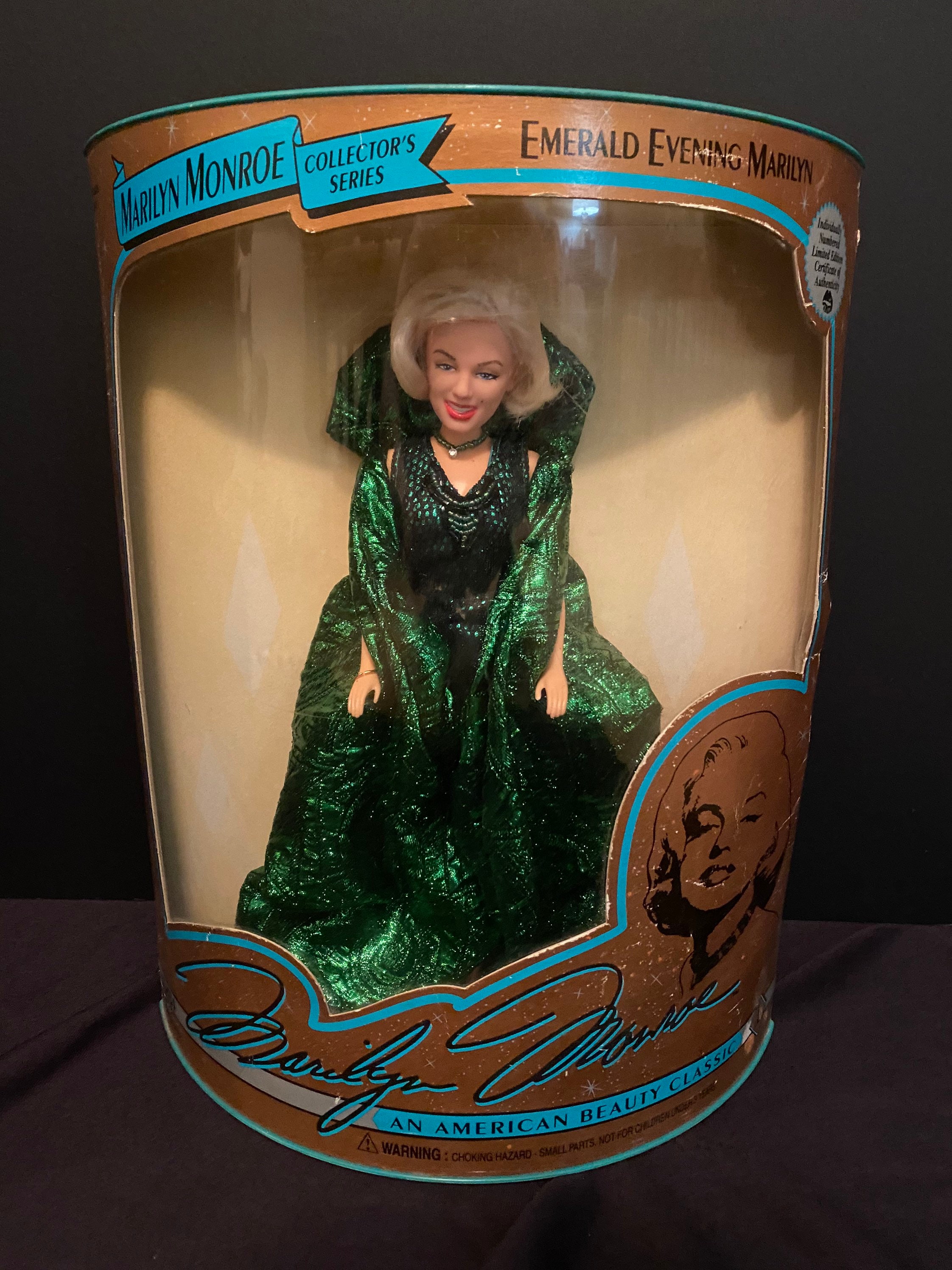 Emerald evening marilyn monroe doll on sale