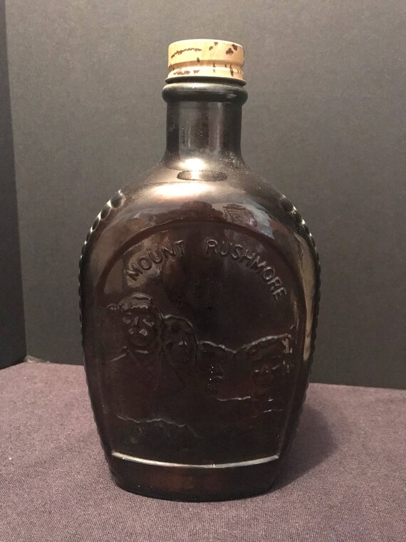 Vintage Mount Rushmore Log Cabin Syrup Bottle Etsy