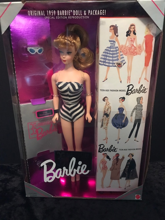 Barbie Miniature Collectible 1959 Bathing Beauty 1990 Revolving Base for sale online 