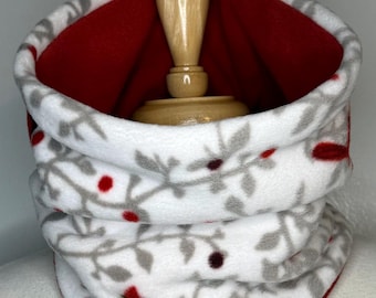 Cardinal Fleece Neck Warmer – Soft Winter Gaiter, Cozy Cold Weather Scarf, Ski & Snowboard Gear, Unisex Gift for Him or Her, Bird Red, Buff