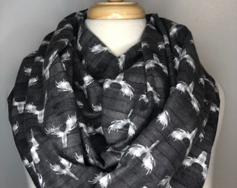 Plaid Elch Infinity Schal Schals Loop Schals Flanell Geschenk für ihre Weihnachten Elch