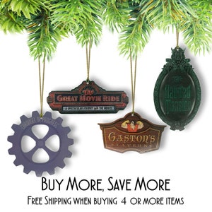 Walt Disney World Attraction Sign Ornaments Mix & Match your Favorites image 1