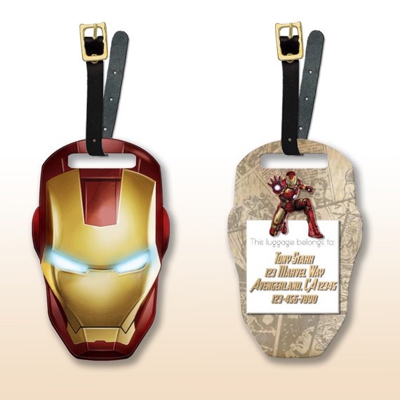 iron man luggage tag