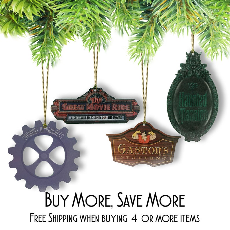 Walt Disney World Attraction Sign Ornaments Mix & Match your Favorites image 1