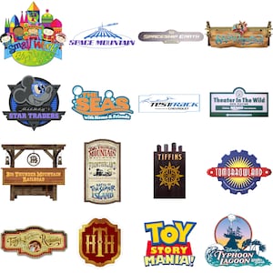 Walt Disney World Attraction Sign Ornaments Mix & Match your Favorites image 5