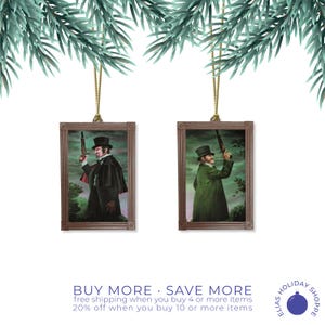 Haunted Mansion Duelists Portrait Halloween Ornaments-Set of (2) (Disney)