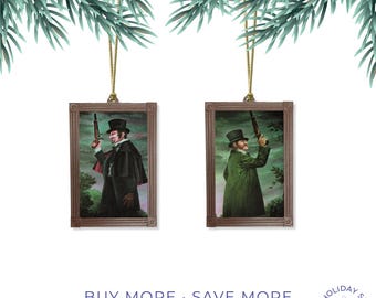 Haunted Mansion Duelists Portrait Halloween Ornaments-Set of (2) (Disney)