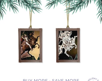 Haunted Mansion Transforming Knight Portrait Halloween Ornaments-Set of (2) (Disney Theme Parks)