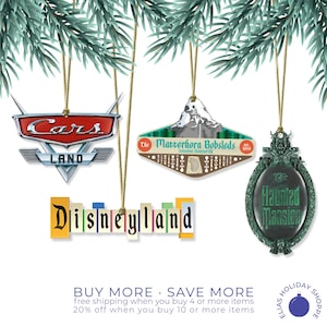 Disneyland Resort Attraction Sign Ornaments (Mix & Match your Favorites)