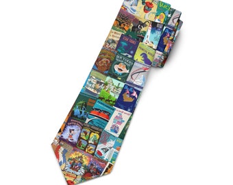 Disneyland Vintage Attraction Poster Necktie