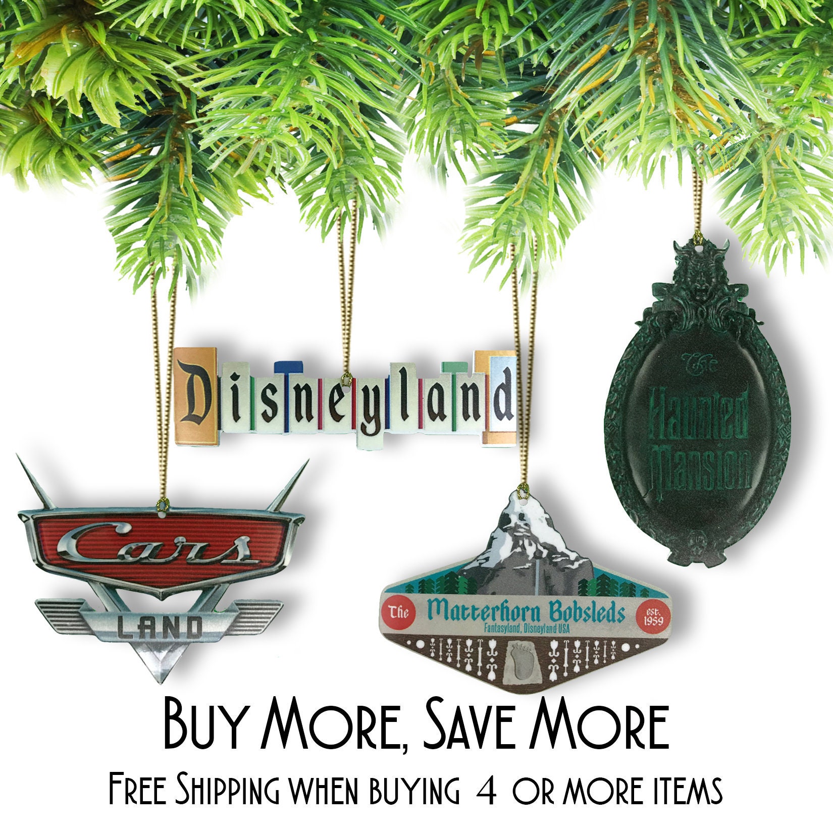 Disneyland Resort Attraction Sign Ornaments mix & Match Your Etsy
