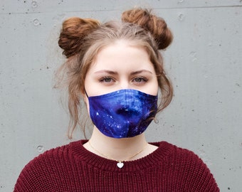 Galaxy Dark Blue Cotton Mask- hannisch