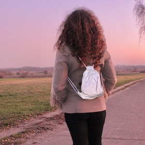 Reflective Silver Gym Bag - hannisch