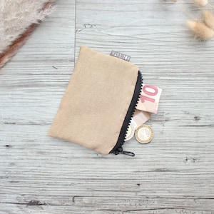 Cartera pequeña de lona beige - hannish
