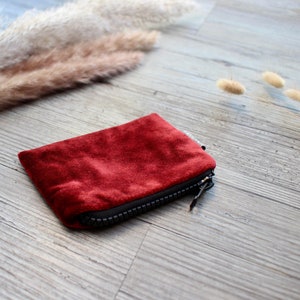 Cartera Pequeña de Terciopelo Burdeos - Hannisch